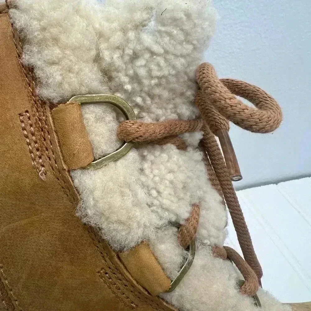 Sorel Women Joan of Arctic‎ Wedge Il Shearling Boot sz 11 Camel
